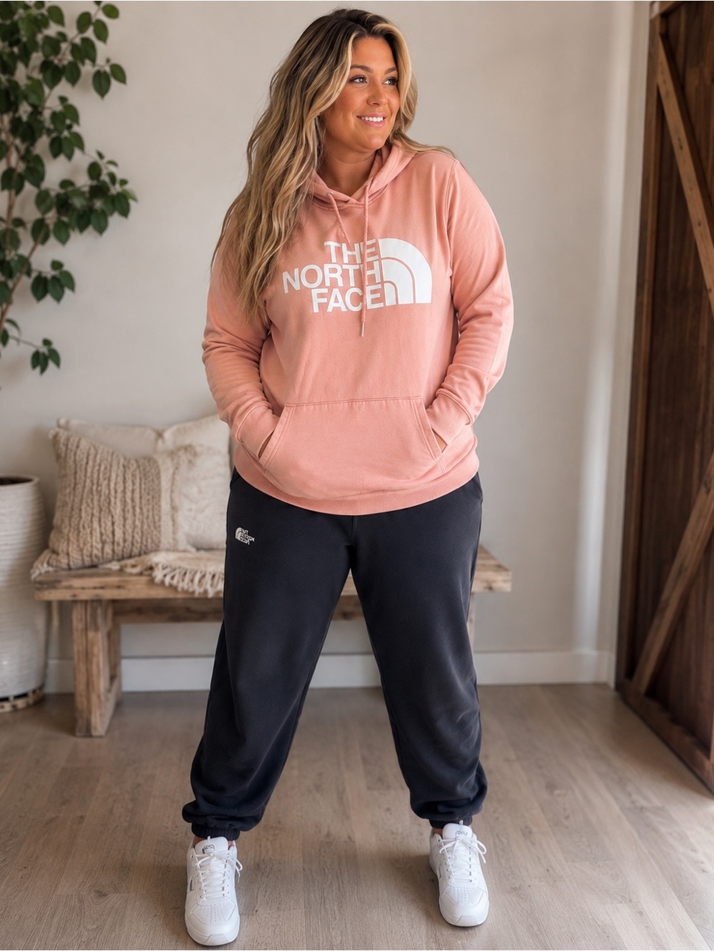 The North Face Women's Xl hoodie with black joggers